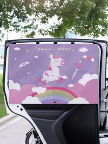 1 pieza Cortina para ventana de coche de malla transparente de doble capa, que aísla el calor y bloquea la luz - Multicolor - Ver 2