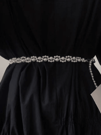 1 Stück Braut Kunstperlen Quaste Katzenkrallen gewebte Taille Kette, geeignet für Strandhochzeit, Valentinstag Accessoires