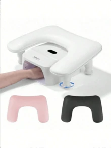 Professional Manicure Armrest: U-Shaped Adjustable Manicure Hand Rest, With Removable White PU Leather Soft Pad, Non-Slip Manicure Pillow, Suitable For Nail Salons And Home Studios, A Perfect Gift For Nail Artists, Beginners, Salon Owners, And An Excellent Choice For Christmas And Professional Appreciation. - 彩色 - 查看 2
