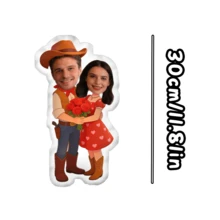 Customized Photo Throw Pillow - Personalized Face, Funny Design, Soft Pillow, Suitable For Valentine's Day, Christmas, New Year, Father's Day, Mother's Day, Halloween, Christmas Eve, Thanksgiving, Easter, April Fool's Day, Carnival, Independence Day - Type B - View 14