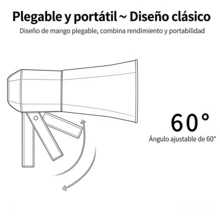 Megáfono Portátil Plegable Blanco - Super Sonoro Alto Volumen, Grabación Integrada, Potencia Máxima, Batería Larga Duración, Carga USB Universal, Ideal para Calle, Puestos de Mercado y Anuncios Públicos - Blanco - Ver 8