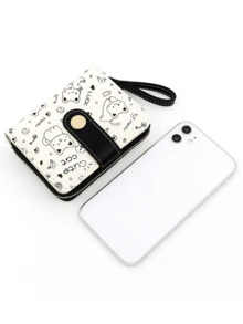 Women & Girls Cute Cat Design Wallet, Japanese Cat Themed Short Wallet, Adorable Cartoon Cat Design, Zipper Wallet With Card Slots And Coin Pouch, Essential For Cat Lovers - Multicolor - View 8