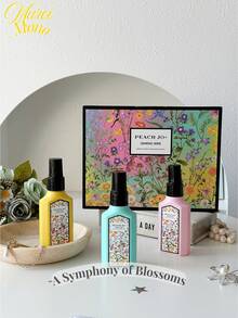 PEACH JO+ 3 件梦幻花香喷雾套装，限量版香薰空气清新剂，适用于室内/室外，多层提神喷雾，持久自然清新迷人，释放优雅的茉莉花、栀子花和薰衣草香味，是约会、派对、聚会、旅行、度假、居家、酒店、办公室的理想礼物 - 多香型 - 查看 1