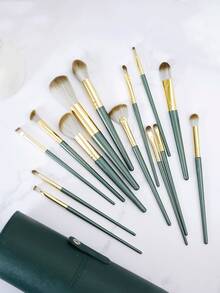 Customizable Travel Makeup Brush Set/Bridesmaid Gift Box/Thoughtful Customized Bridesmaid Gift/Perfect Makeup Gift Box For Her, An Ideal Choice To Organize And Store All Your Makeup Brushes. Made Of Faux Leather Material, It Is Both Durable And Soft. The Perfect Gift For Any Occasion! - Item 3 - View 5