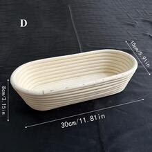 1pc 9.06/9.84/11.02/11.81 Inch White Baguette Bread Proofing Basket, Bread Dough Fermentation Tool, Baking Supplies, Home Rattan Bread Proofing Basket With Cloth Liner - White - View 11