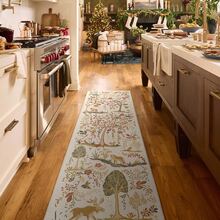 1 tấm thảm trải sàn phong cách đồng quê cổ điển - Họa tiết động vật hoang dã, cây cối, hoa lá, thích hợp cho hành lang, phòng tắm, nhà bếp, lối vào, phòng ngủ, phòng khách, có thể giặt máy, trang trí nhà cửa. - Nhiều màu - Xem 2