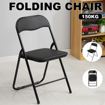 Lislark Steel Folding Chairs Metal Frame Double Hinged Foldable Chairs For Indoor Outside Events Home Office Metal Fold Up Chairs For Home, Office, Dining