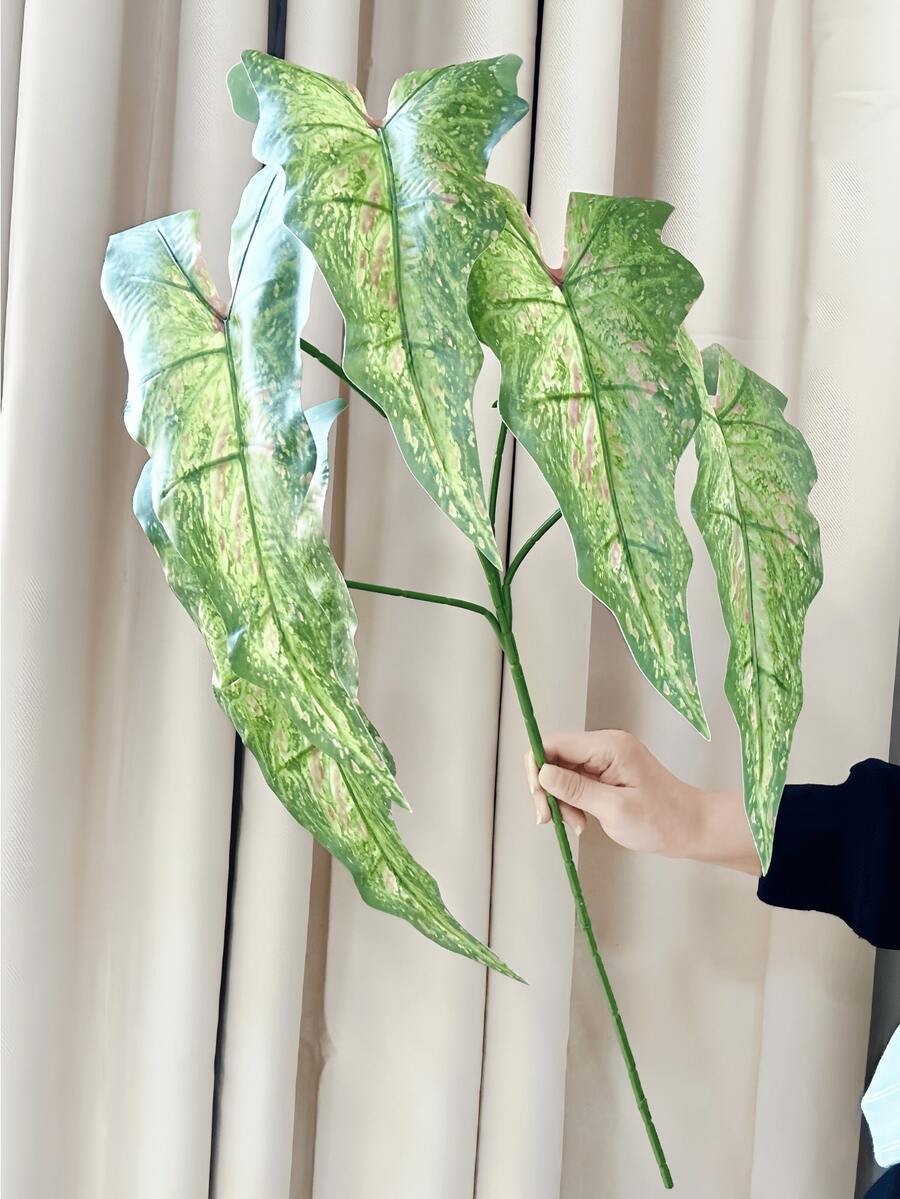 1/2/3 件装 70 厘米人造植物，带芋叶、假叶和桉树叶，适用于墙面、客厅、卧室、婚礼、派对装饰、桌面摆件。家居、桌面装饰、厨房、婚礼、餐桌、中心装饰品、办公室、花园、户外、房屋、庭院装饰，春、夏、秋、冬皆宜。 - 綠色 - 查看 1