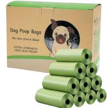 300 túi đựng phân chó chống rò rỉ - Túi đựng chất thải thú cưng dùng một lần bền chắc dành cho chó và mèo, lý tưởng để dọn dẹp sân vườn, làm đồ dùng cho thú cưng, cho chó con ăn, phụ kiện thú cưng. - Nhiều màu - Xem 3