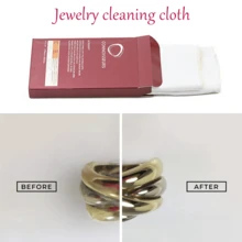 1块优质便携式珠宝清洁布，抛光布，适用于纯银、黄金、铂金首饰、手表、硬币，去除氧化层，保持珠宝清洁闪亮（搭配珠宝清洁液使用效果更佳！！！）