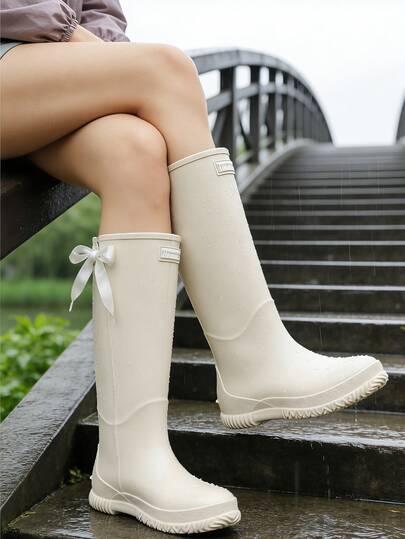 2 Pairs Fashion Outdoor Mid-Calf/Knee-High Waterproof Anti-Slip Comfortable PVC Synthetic Leather Rain Boots For Women, Suitable For All Seasons Insulation, Galentines, Puppy, Carnival, Spring Summer Picks, Brides Maid Gifts, Room, Vacation, Women's Day, Wedding Favours, Y2k, Bedroom, Women, Cute Stuff, Mother's Day Gift, Summer, Beach, Squishy, Graduation, Shoe Rack, Storage Saver, Outdoor, Garden, Portable, Commencement, Valedictorian, Rain Boots/Rubber Boots/Waterproof Boots/Boot Covers/Shoe Covers Waterproof/Rain Shoe Covers/Wellies/Outdoor/Garden
