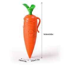 2pcs Carrot Shaped Voice Recorder Pen, Student Exclusive Writing Tool. This Is A Carrot-Shaped Ballpoint Pen That Can Be Used For Writing And Recording, Making It An Educational Item. The Judy Animal Stationery Carrot-Shaped Voice Recorder Pen Is Small And Cute, Press To Write, And Is An Ideal Recording Tool For Students. - Multicolor - View 3