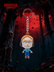1/6件套官方Netflix《怪奇物语》3D角色钥匙扣，可爱动漫风格吊坠钥匙圈，手机挂饰，桌面装饰，包含Eleven、Eddie Munson、Dustin Henderson、Lucas Sinclair、Max Mayfield和Demogorgon，粉丝和收藏家的绝佳礼物 - 彩色 - 查看 10