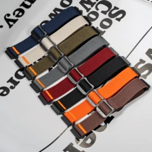 22mm 20mm 尼龙表带，兼容三星 Galaxy Watch 7 6 5 4 40mm 44mm 6Classic 47mm 弹性表带，兼容三星 Galaxy Watch 7 表链 - 22mm - 查看 9