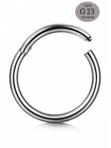 CIZME 1pc G23 Titanium Hinged Segment Ring, Titanium Nose Ring 20G 16G 14G, Diameter 5mm To 12mm, Suitable For Cartilage, Helix, Tragus, Inner Conch, Rook And Septum Piercing, Body Piercing Jewelry