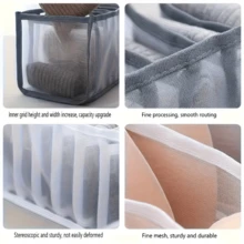 1pc 7/11 Drawer Style Underwear Storage Box, Foldable Sock Organizer Box With 7/11 Drawer Dividers, Suitable For Home, Dorm And Bedroom Storage, Bedroom Decor - Multicolor - View 7