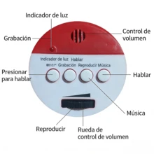 Megáfono Portátil Plegable Blanco - Alto Volumen Potente, Grabación, Batería Larga Duración, Carga USB para Mercado Callejero - Blanco - Ver 6