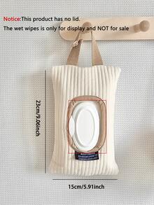 1 chiếc giá treo khăn giấy trên ô tô/nhà tối giản, túi treo khăn ướt dễ thương cho xe đẩy em bé, túi đựng khăn giấy di động tiện lợi - Nhiều màu - Xem 9