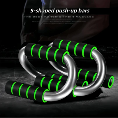 Stojak do pompek w kształcie litery S, metalowy, antypoślizgowy przyrząd wspomagający ćwiczenia, sprzęt do treningu klatki piersiowej i ramion w domu