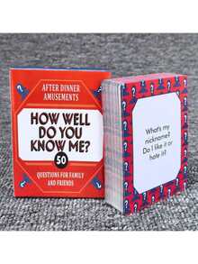 Bộ bài 50 lá, trò chơi gia đình để bàn, chất liệu giấy, trò chơi trí tuệ nhanh và từ ngữ, bài chơi tiệc tùng (kích thước lớn 9*6.5cm), giải trí sau bữa tối - Đỏ - Xem 4