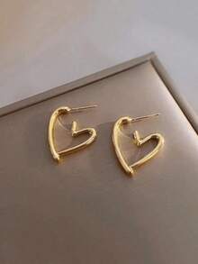 1对心形耳环，优雅珠宝首饰，情人节礼物，适合女性日常佩戴，母亲节礼物（不含贺卡） - 耳飾 - 查看 3