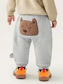 mini bala بنطلون فليس دافئ للأطفال من عمر 2-5 سنوات، بنطلون رياضي ناعم مرن وفضفاض، مجموعة شتاء 2025