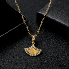 Stainless Steel Four-Leaf Clover Pendant Necklace, Women's Fashion Floral Drop Necklace, Waterproof Jewelry - Multicolor - View 5