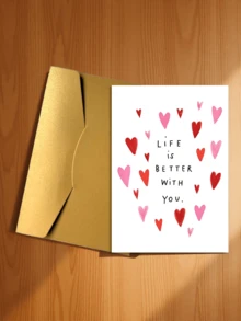 一张（有你在，生活更美好）贺卡，传递爱意以及他们给生活带来的积极影响。情人节、周年纪念日、节日贺卡，表达彼此的感激和对对方陪伴的欣赏。