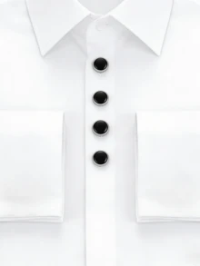 Cufflinks, Groom Wedding Gift, High-Quality Tuxedo Stud Cufflinks, New Men's Cufflinks, Round Oil Drop Shell Cufflinks Set, In Stock Cufflinks, Men's French Cuff Business Buttons, Tuxedo Stud - Buttons and Cufflinks - View 7