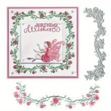 1Pc Roses Design Series Cutting Die, Embossing Die Cut, Suitable For Holiday Decoration, Scrapbook Paper Crafts, Handmade Greeting Card Making DIY, Elegant Scrapbooking, Wedding, Birthday, Valentine's Day Cards, Suitable For Handmade DIY Scrapbooks, Invitations, And Gifts. - Silver - View 9