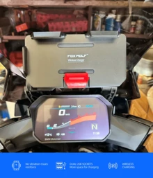RUNNING PANTHER Support de téléphone GPS à chargement sans fil pour moto BMW F850GS, F750GS, F700GS, F800GS, R1200GS, R1250GS et R1300GS Adventure - A - Voir 11