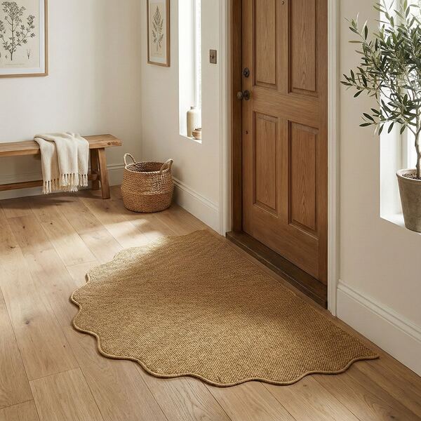 1pc Brown Square Faux Jute Rug, Scratch-Resistant, Washable, Easy To Clean, Ideal For Pet Owners, Suitable For Living Room, Dining Room, Study, Bedroom, And Entryway Decor