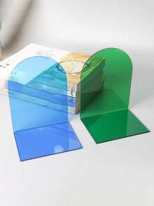 Adjustable Acrylic Bookshelf, Transparent Bookshelf, Art Display Rack, Desktop Acrylic Bookshelf, Suitable For Office, Home, Retail Store, Bedroom, Back To School, Comics, CDs, Magazines, Postcards, Artworks, Valentine's Day, Christmas, Halloween Gifts, Transparent Decor - Clear - View 4