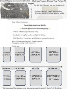 2026 New Foldable Mattress Pad, 3-In-1 Tatami Mat For Floor Sleeping, Guest Room & Dorm, Portable Bed With Carry Bag - Grey - View 5