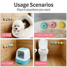 四件套猫砂盆除臭剂 - 消除异味，清新空气，在猫窝和猫砂盆中留下持久香味，舒缓敏感猫咪，营造清洁健康的猫咪环境 - 彩色 - 查看 3