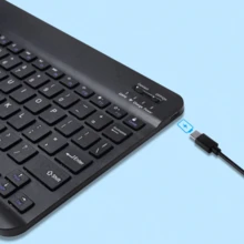 1 pieza Mini teclado Bluetooth portátil, teclado inalámbrico ultra delgado y silencioso de 10 pulgadas con batería recargable, compatible con Android, Windows, adecuado para iPad, tableta, teléfono, regalo de Navidad/Halloween - Unitalla - Ver 10