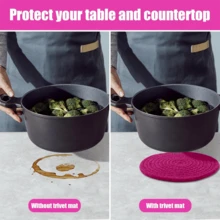 4pcs/Set Handmade Woven Kitchen Placemats, Coasters, Simple Tabletop Mats, Coffee Cup Mats, Heat Insulation Pads For Bowls And Pots - Multicolor - View 10