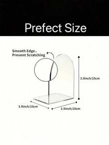 Adjustable Acrylic Bookshelf, Transparent Bookshelf, Art Display Rack, Desktop Acrylic Bookshelf, Suitable For Office, Home, Retail Store, Bedroom, Back To School, Comics, CDs, Magazines, Postcards, Artworks, Valentine's Day, Christmas, Halloween Gifts, Transparent Decor - Clear - View 2