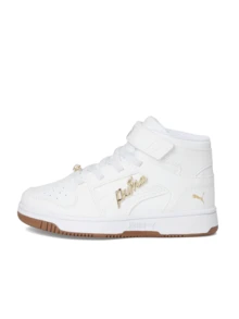 Puma 女士休闲运动鞋 日常穿着 轻便透气 缓震加厚鞋底 撞色Logo 舒适易搭 适合健身房、旅行、散步 黑色 405198-01 - 白色 - 查看 1