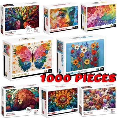 Bộ tranh ghép hình nghệ thuật 1000 mảnh dành cho người lớn, thích hợp làm quà tặng cho bạn bè.