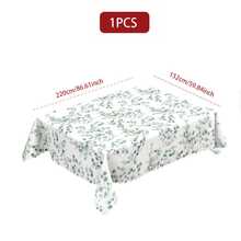 1 chiếc/36 chiếc khăn trải bàn chống nhăn họa tiết lá xanh mùa xuân hè, viền dập nổi, hình chữ nhật/tròn, nhiều kích cỡ, chất liệu sợi polyester, thích hợp cho ăn uống trong nhà/tiệc ngoài trời. - 04 - Xem 15