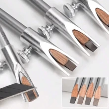 1/2/4pcs Eyebrow Pencil Sharpener Set, Aluminum Alloy Eyebrow Pencil Sharpener, Suitable For Beginners (No Blade), Makeup, Affordable Price, Room Decor, Vanity, Travel, Bedroom, Makeup Accessories - Multicolor - View 3