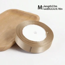 1 Roll 22m/72ft Champagne Gold Wedding Decoration Ribbon, Multi-Functional Ribbon, Silk Ribbon For DIY Crafts, Suitable For Gift Box Packaging, Invitations, Floral Design, Festival And Party Decorations, Baking Packaging, Bouquet Ribbons,Suitable For Many Occasions, Birthdays Party Decorations, Mother's Day, Valentine's Day, Weddings Scene Layout - Gold - View 9