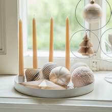 Bộ 4 chân nến cưới kiểu Châu Âu dài 30cm, không khói, không mùi, nhiều màu sắc, thích hợp trang trí bàn tiệc cưới lãng mạn. - Nhiều màu - Xem 7