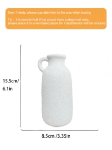 Rustikale strukturierte weiße Blumenvase - Boho-Krug-Stil Design, ideal für Wohnzimmerborde, Couchtische und bohemische Räume. Hält getrocknete Blumen, verleiht gemütliche natürliche Atmosphäre, ein beliebter schicker Wohndekoration-Akzent für stilvolle Innendekorationen. Raumdekoration, Heimdekoration, Valentinstag Geschenke, Einschulung Geschenke, Eid Dekoration, Eid Geschenke - Verschiedenfarbig - Übersicht 10