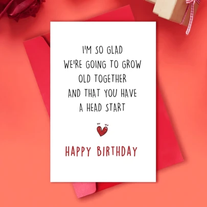 1pc Romantic Birthday Card Funny Birthday Card For Boyfriend Girlfriend Husband Wife, Birthday Cards For Him Her, Birthday Gifts For Women Men, Birthday Good Idea Valentine's Day