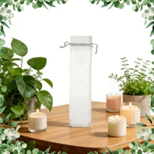 50pcs Black/White Organza Drawstring Bags, Gift Packaging Bags, Jewelry Storage Pouches - White - View 5