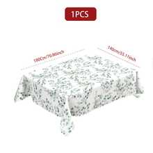 1 chiếc/36 chiếc khăn trải bàn chống nhăn họa tiết lá xanh mùa xuân hè, viền dập nổi, hình chữ nhật/tròn, nhiều kích cỡ, chất liệu sợi polyester, thích hợp cho ăn uống trong nhà/tiệc ngoài trời. - 04 - Xem 14