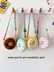 Cute Donut Shaped Wallet, Ideal As Birthday Gift, Christmas Gift, And Party Favor - Multicolor - View 2