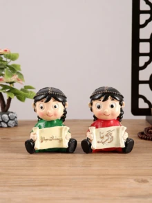 1pc Resin Figure Decoration Ornament, TV Cabinet, Desk Decor, Valentine's Day Gift, Resin Craft, Bedroom Desk Cute Decor, Office Desk Figure Decoration, Couples' Birthday Present Birthday Gifts Graduation - Multicolor - View 11